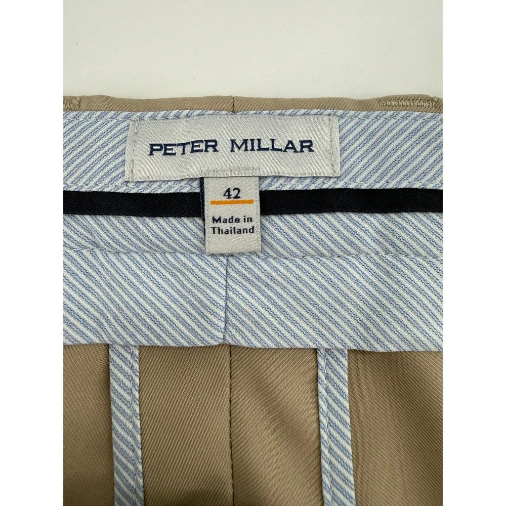 Peter Millar Shorts Mens 42‎ Tan Khaki Salem Golf Performance Classic Fit